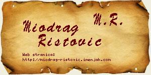 Miodrag Ristović vizit kartica